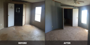 Used Mobile Home Refurbishment Before & After
