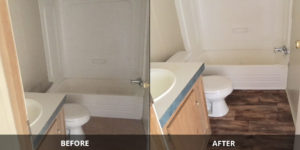 Used Mobile Home Refurbishment Before & After