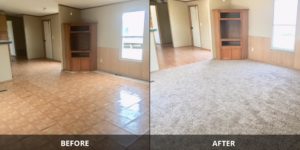 Used Mobile Home Refurbishment Before & After